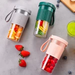 In Stock 2000mAh One Cup Two Lids 320ml Portable USB  Fresh Electric Juice Blender