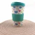 Import In stock biodegradable eco friendly reusable bamboo fiber 12OZ coffee cups with lids from China