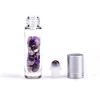 In stock! Customized logo natural stone small refill 10ml glass massage roller oil bottles