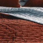 Indian Winter 100% Cotton Velvet Quilted Comforter Set Wedding Bedspread Warm Bed Quilt