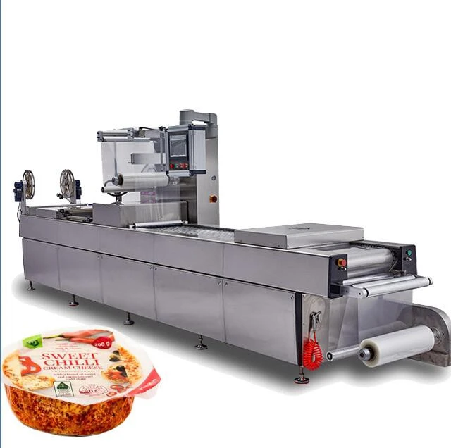 industrial auto thermoforming filling seal vacuum packing machine for butter,pickle,ketchup,mayonnaise,paste 10-20 grams daily