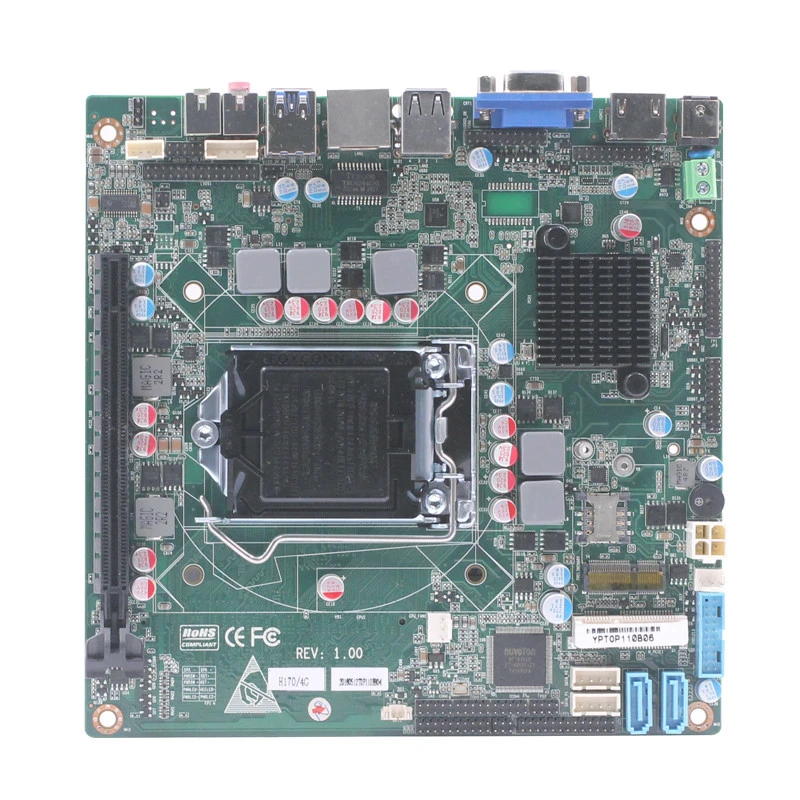 Industrial Mini itx motherboard support Intel 6th/7th CPU with H110/H170 Express Chipset,2 lan port