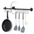 Import Industrial Pipe Pot Rack Metal Steel Rail Wall Mounted Pots Pans Lid Hanging Cookware Holder Storage Kitchen Organizer With Hook from China