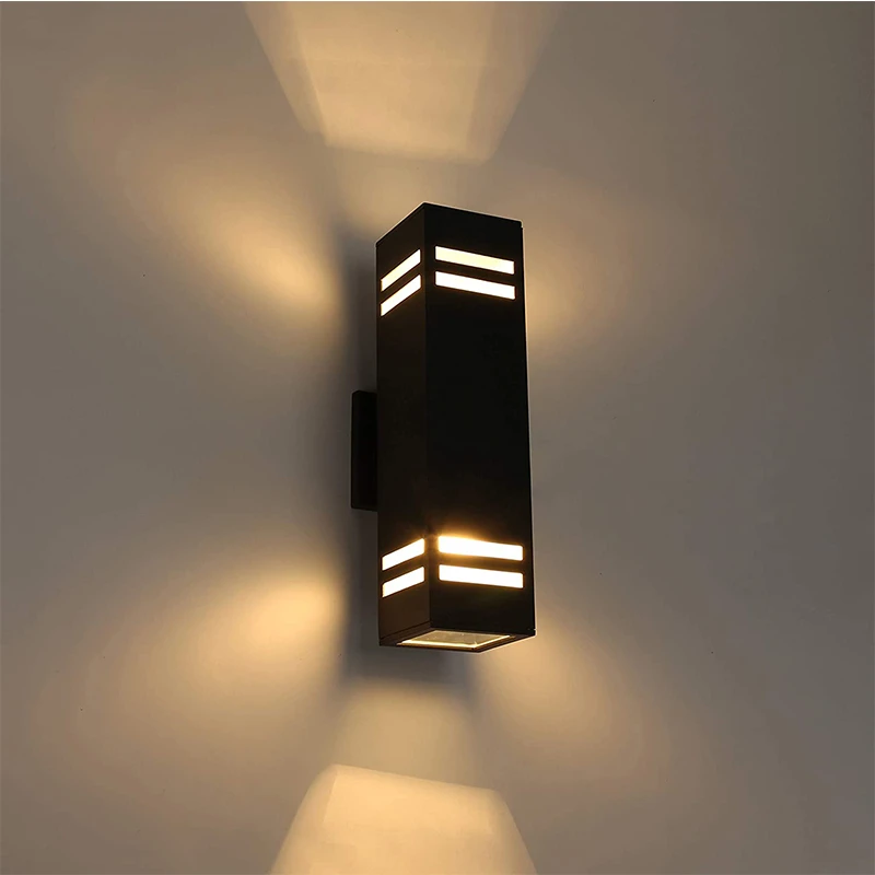 Industrial rectangle black finish wall light iron Incandescence/LED porch light fixture wall sconce