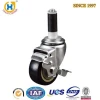 industry 4inch PU swivel caster wheel with side brake