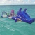 Import inflatable sealed airtight water sea world water game dolphin shark octopus obstacle course from China