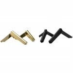 Iron black painting triangle shape furniture parts sofa leg metal