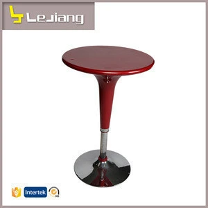 Italian design ABS high gloss metal chrome leg bar table chairs dining table
