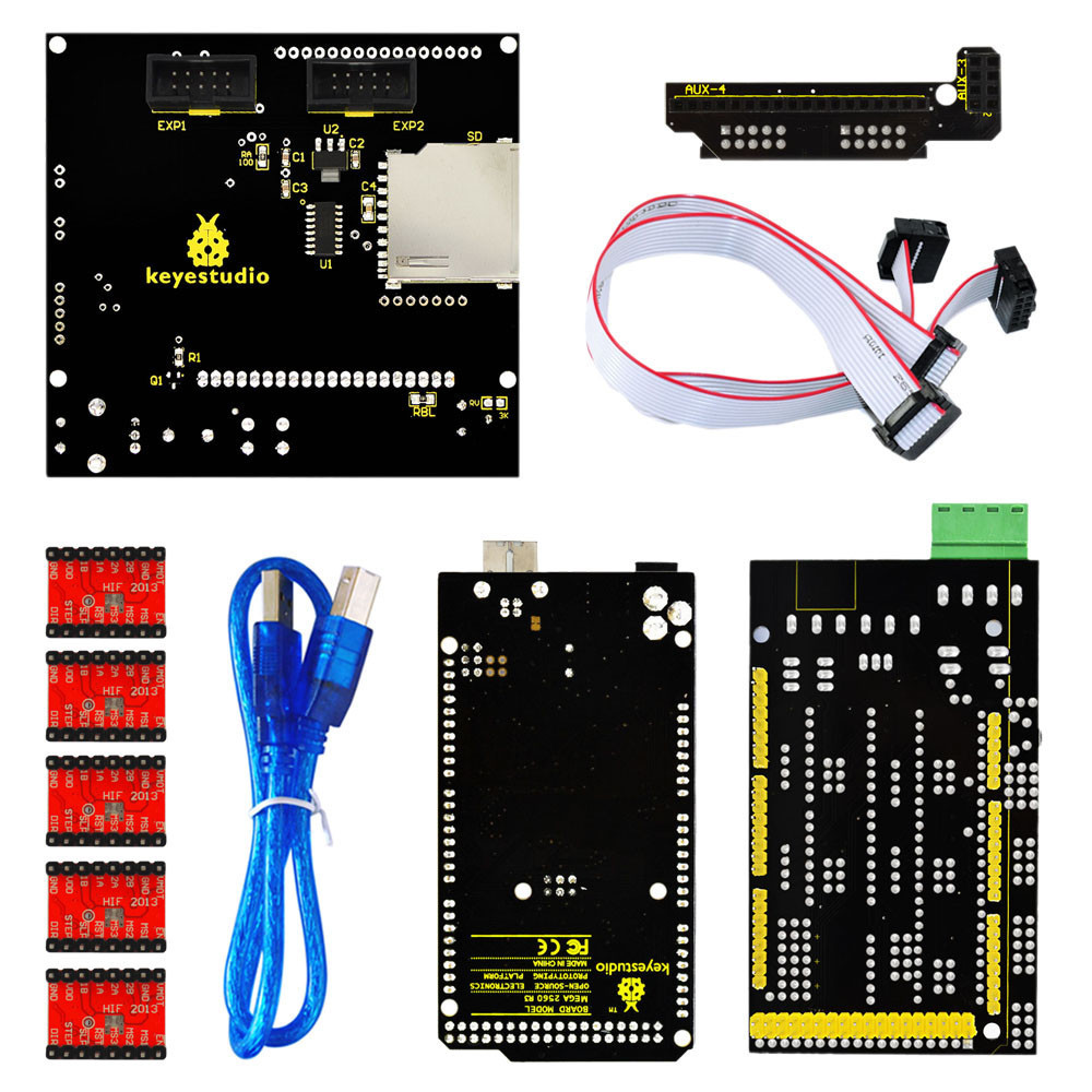 Buy Keyestudio 3 D Printer Kit Ramps 1.4+mega 2560+5xa4988 Motor Driver ...