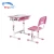 Import Kids Ergonomic Adjustable Height Children Desk And Chair School Primary Furniture For Childrens Education (Pink) from China