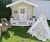Kids Teepee Tent Children Play Tent Indoor &amp;Outdoor Kids Playhouse White Canvas Teepee with Wood pole