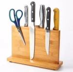 Kitchen Bamboo Magnetic Knife Set Strip Block for Knives & Kitchen Tools,Knife Organizer and Holder