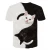 Import Knitted Fabric Round Neck Imprimante 3D De Chat Sur Tee-Shirt from China