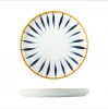 Korea Style Dinner Plates In Kitchen Appliances Blue And White Christmas Ceramic Candy Dish Plate