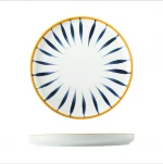 Korea Style Dinner Plates In Kitchen Appliances Blue And White Christmas Ceramic Candy Dish Plate