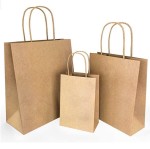 Kraft Paper Bag with Handle Shopping Bag Takeaway Packing Bag