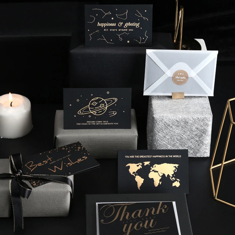 Kraft Paper Foil Greeting wholesale bulk amazon hot selling Gold Thank You Gift Cards