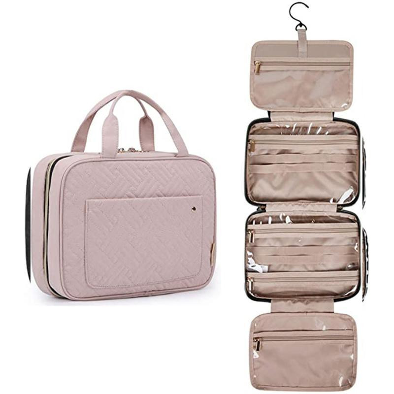Large Capacity Travel Foldable Portable Hanging Hook Type Washing Polyester Cosmetic Bag