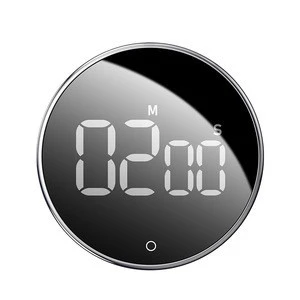 Large LCD Round Magnet Kitchen Timer Digital Kitchen Count up down Alarm Clock Stop Cooking Tool Cooking Alarm Timer with Clock