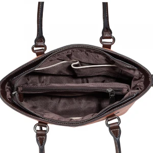 Latest model stylish European style women handbag embossed lady genuine leather handbag