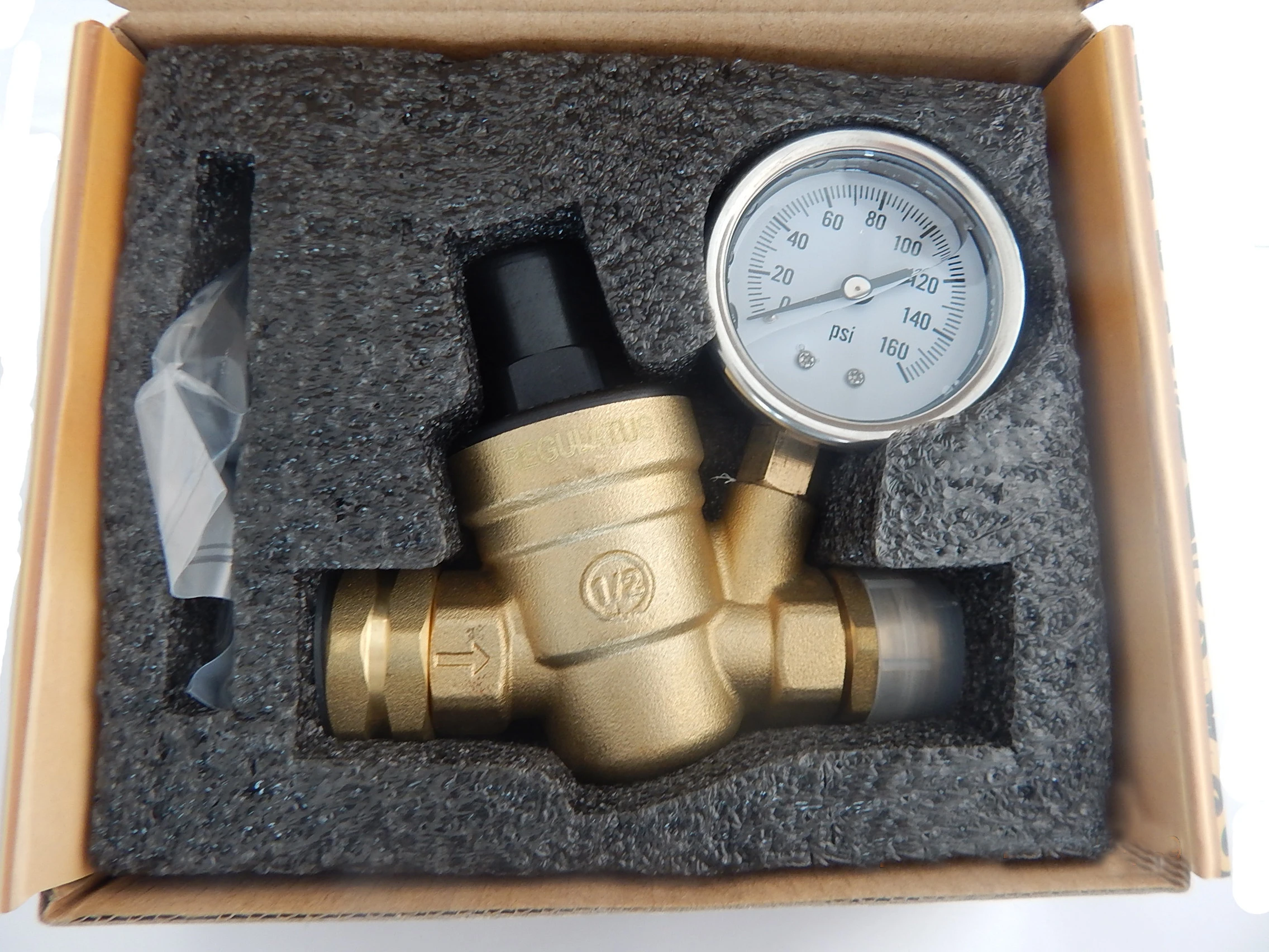 Lead-Free CW719R Brass 1/2 RV  Water pressure regulator  Pressure Reducing Control Valves with gauge