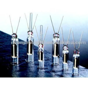 Lead free glass OEM neon electrode caps with copper tube