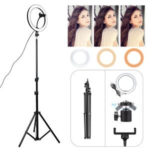 LED Selfie Stick Ring Fill Light 12inch Dimmable Camera Phone Ring Lamp With Stand Tripod For Makeup Video Live Studio