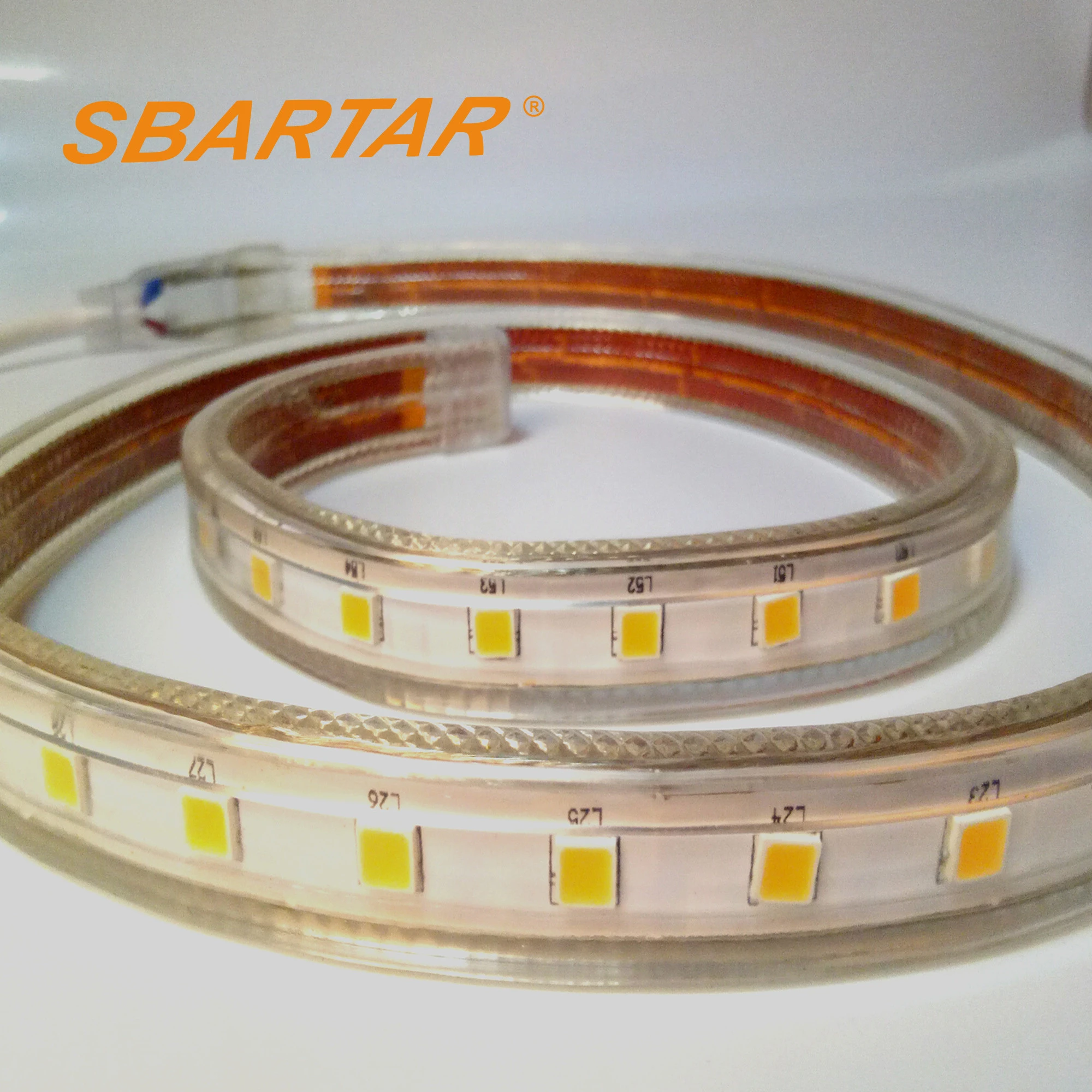 LED Strip Light Waterproof LED Tape AC 110V SMD 5054 60LED Flexible LED Light strip with a patent of Sbartar