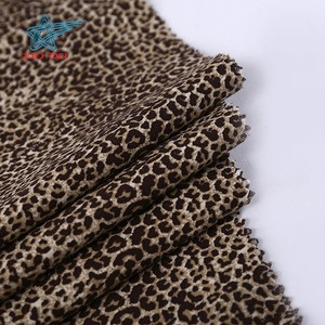 Leopard screen elastis cotton lycra spandex fabric printed swimwear for cloth