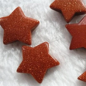 Loose beads for jewelry making 20mm star shape natural goldstone beads for sale