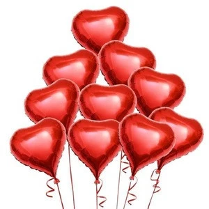 Love Wedding Valentine&#39;s Day birthday baby shower party decorations   red heart foil balloon,10piece