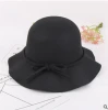Lovely formal hats leisure plain style felt hat for woman