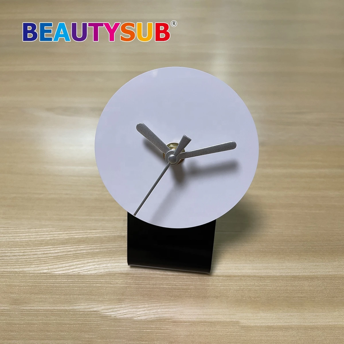 LS-CC002 HD sublimation Aluminum Clock dye sublimation metal clocks gloss white blanks with movement for heat transfer printing