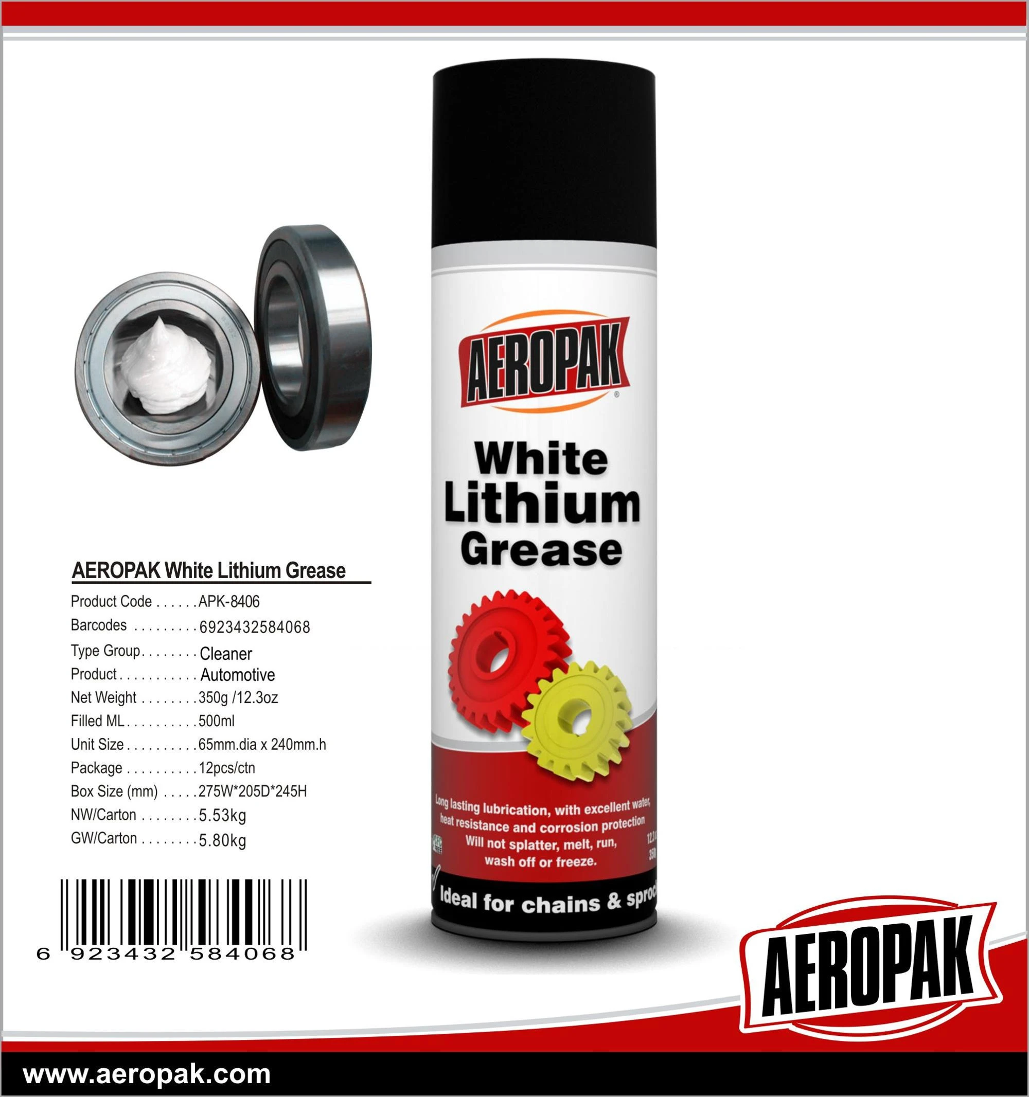 Lubricant Multi-purpose White Lithium Spray Grease