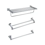 Luxury Bathroom Fittings Names Wall Mounted Zinc Alloy Chrome Plated bathroom Accessories Set