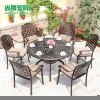 Luxury cast aluminum outdoor table dining Foshan die cast outdoor aluminum table