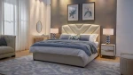 Luxury Master Bedroom Simple Modern Soft Fabric Double Soft Bed