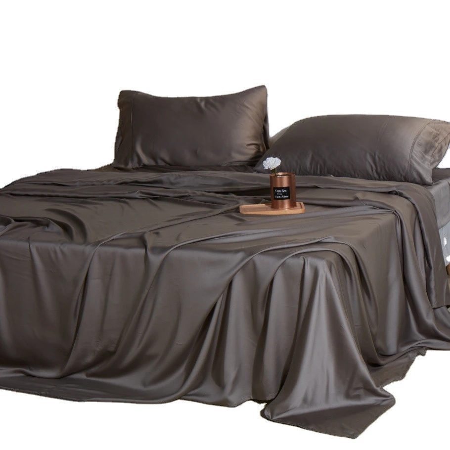 Luxury sof feeling bedroom linen bedsheets designer tencel  bedding set fitted sheet quilt cover pillow cases