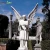 Import Lying on Marble Tombstone Weeping Angel Woman Gravestone Statue from China