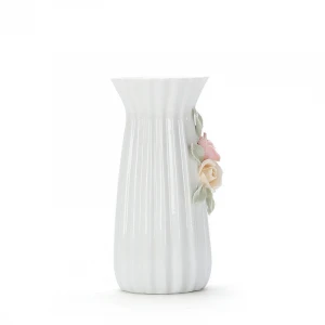 Made In China Porcelain Glaze Vase Big Round China Ceramic Vase