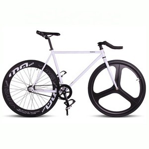 Magnesium Alloy Wheel 3 Spokes Fixie Bicycle Fixed Gear Bike 700C*23 70mm Rim 52cm Frame DIY Bicycle Complete Road Bike