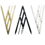 Makeup Body art Measuring Tools eyebrow stencil golden ruler stickers eyebrow stencil