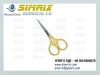 Manicure Scissors Riveted Screw, Half Gold Plated 9 cm , Manicure & Pedicure Instruments, simrix