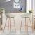 Import Manufacturer Wholesale Beautiful Perforated Backrest Kitchen Counter Set Of 2 Bar High Stools from China
