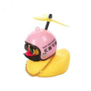 Manufacturers direct sales of bicycle and car toys, bamboo dragonfly with helmet, yellow duck riding decorative bell