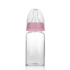 Manufacturing Best Quality Many Shapes 120ml/4oz Newborn High Borosilicate Glass Baby Feeding Bottle