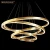 Import MEEROSEE Large Rings LED Pendant Lights Gold Hanging Lamp for Restaurant Acrylic Circle Lampadario Lustres Lighting MD5066 from China