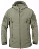 men army green softshell jacket, waterproof military softshell coat, olive green military outdoor hunting hiking clothing