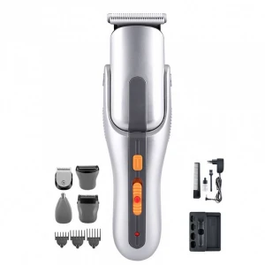 Mens 6 In 1 Complete Haircut Kit Rechargeable Cordless Beard Nose Grooming Kit Shaver Hair Styling Shears Electric Trimmer