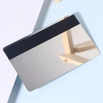 Metal Blank Metal american mirror silver gold  Visa Wholesale 0.8mm Credit Card With Magnetic Stripe Size express black card